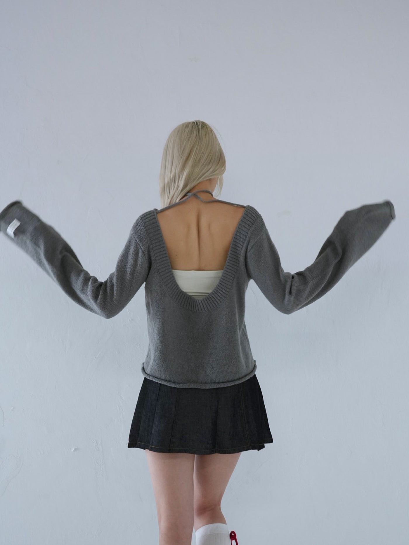 tie ribbon knit