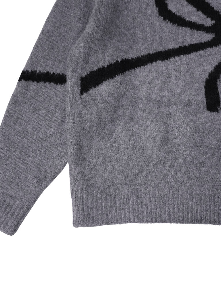 flow diagonally ribbon knit