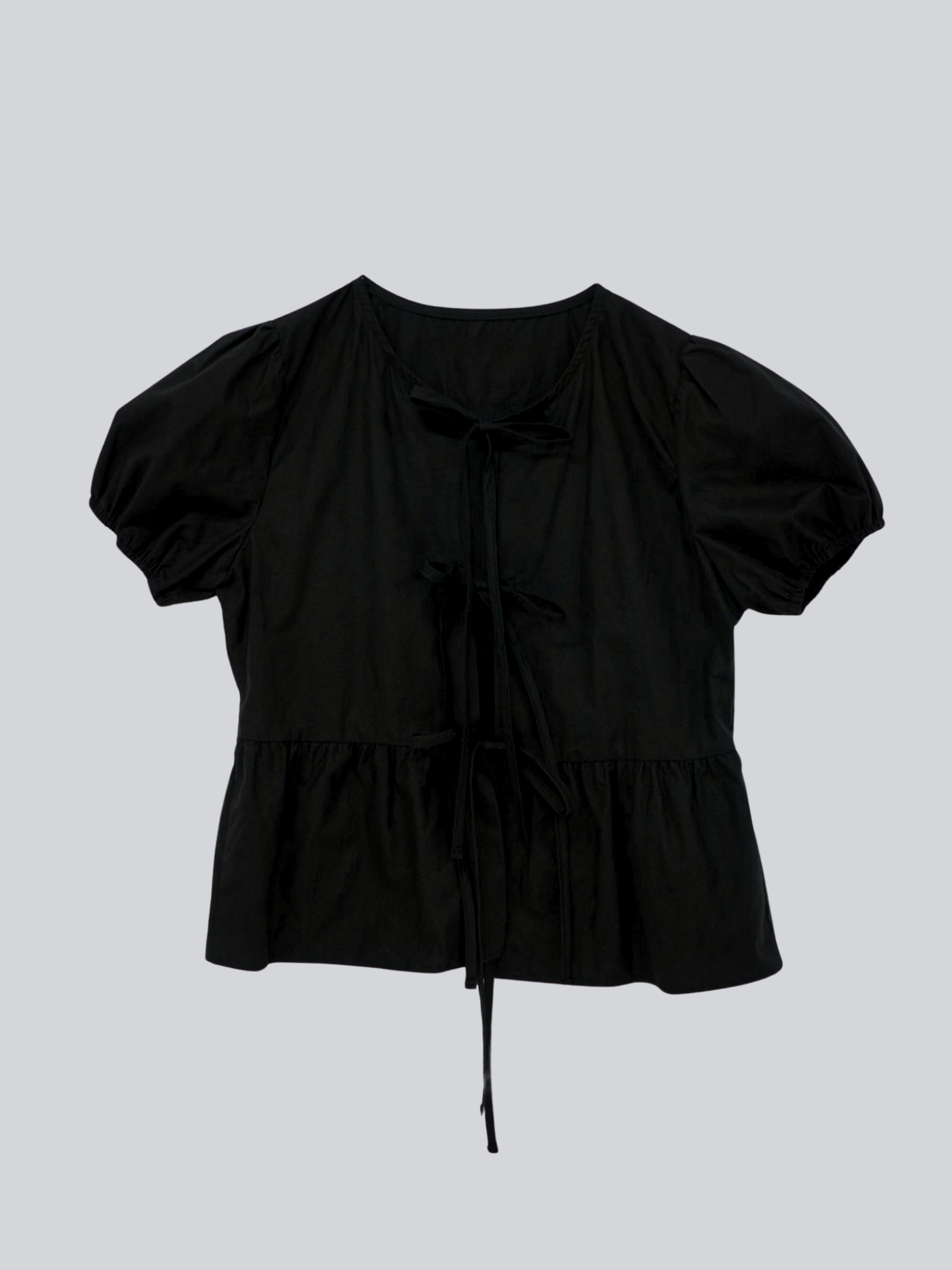 ribbon flare blouse