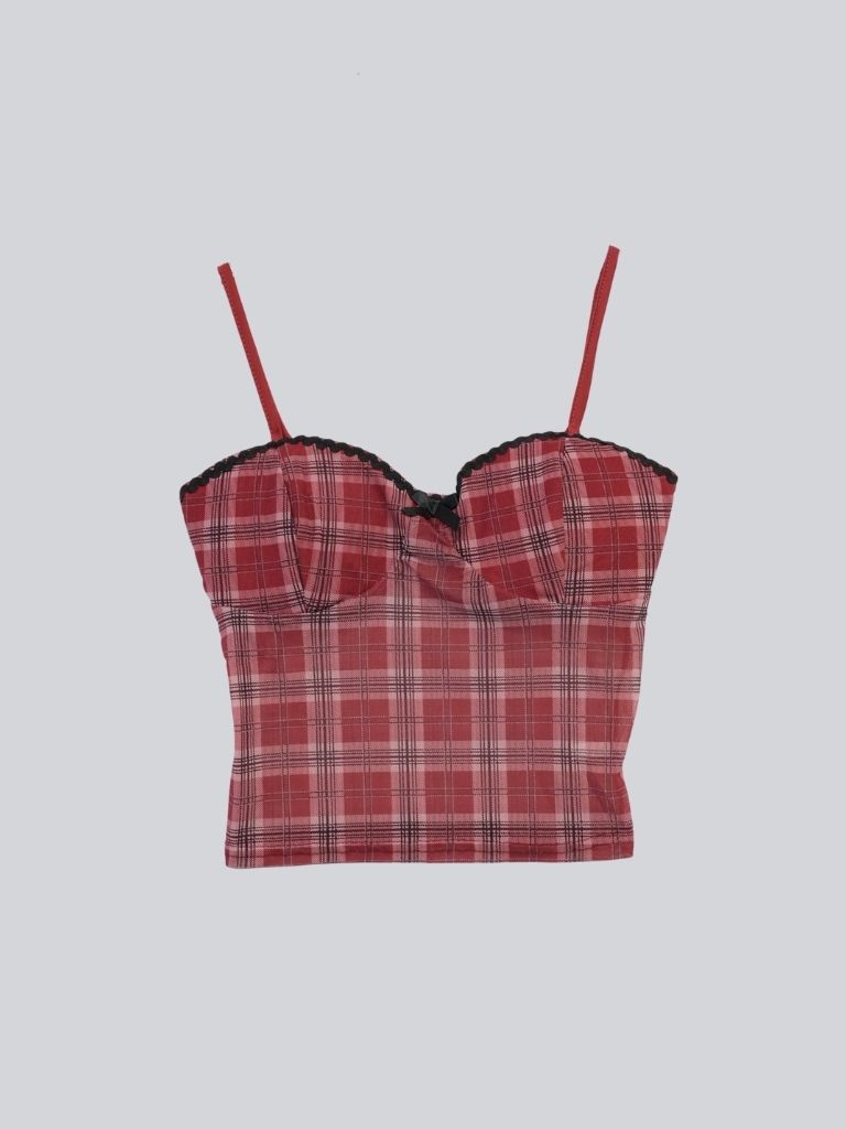 check cami bra top