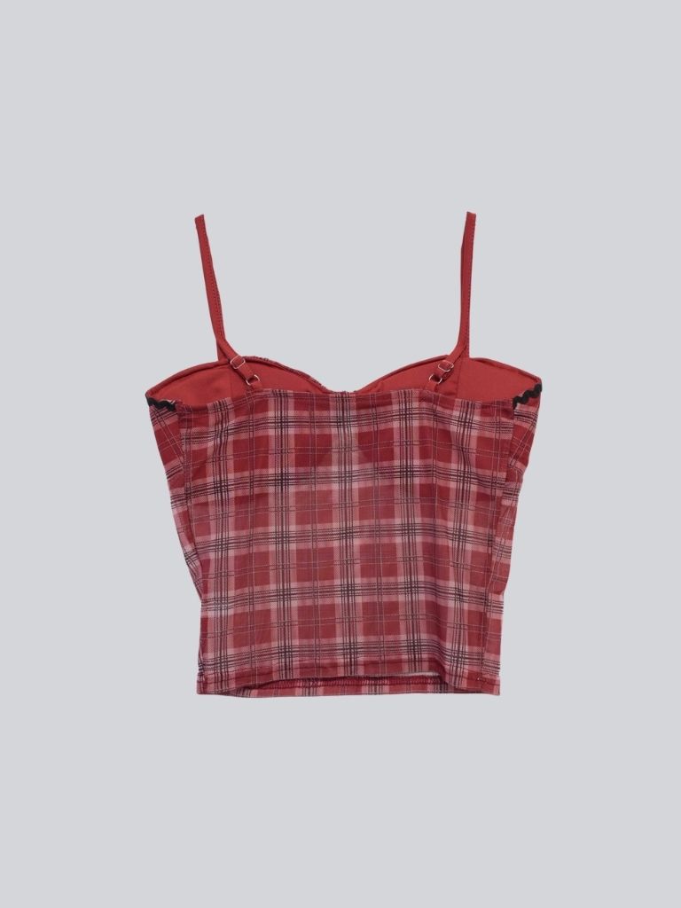 check cami bra top
