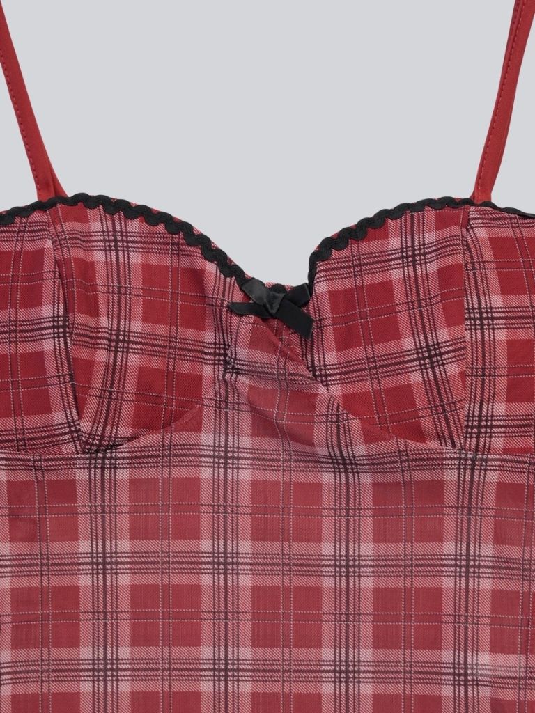check cami bra top