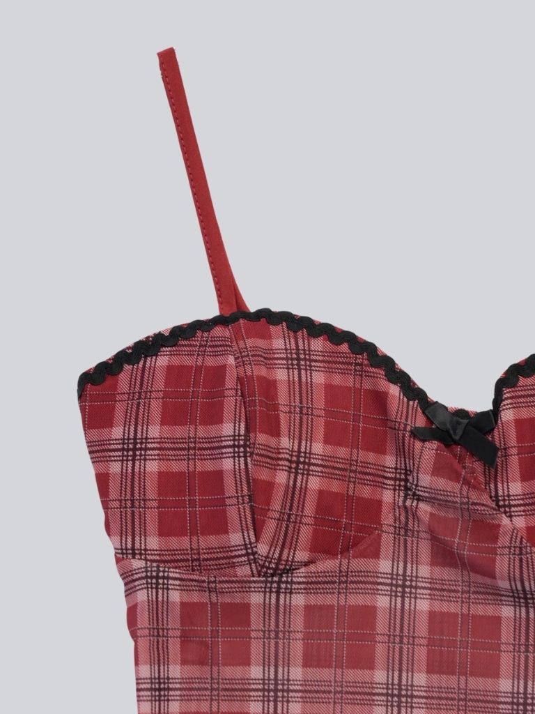 check cami bra top