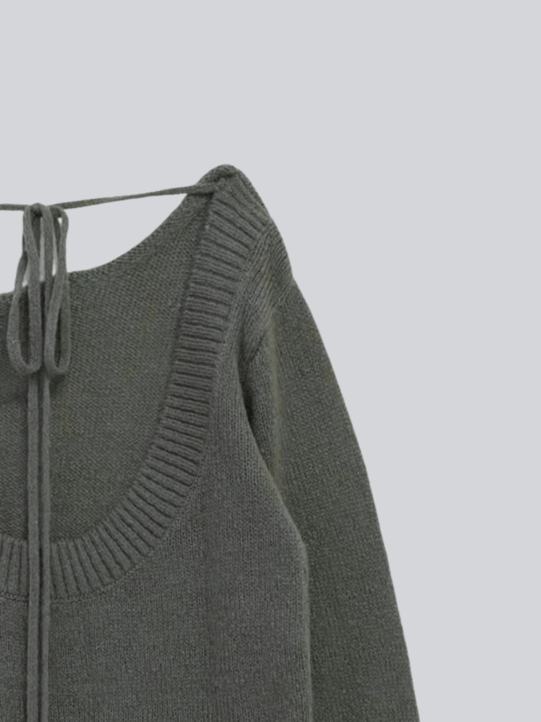 tie ribbon knit