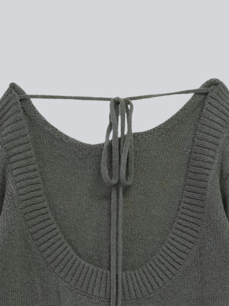 tie ribbon knit