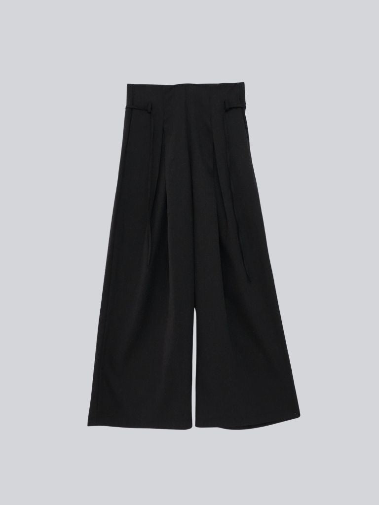 linen like tuck slacks