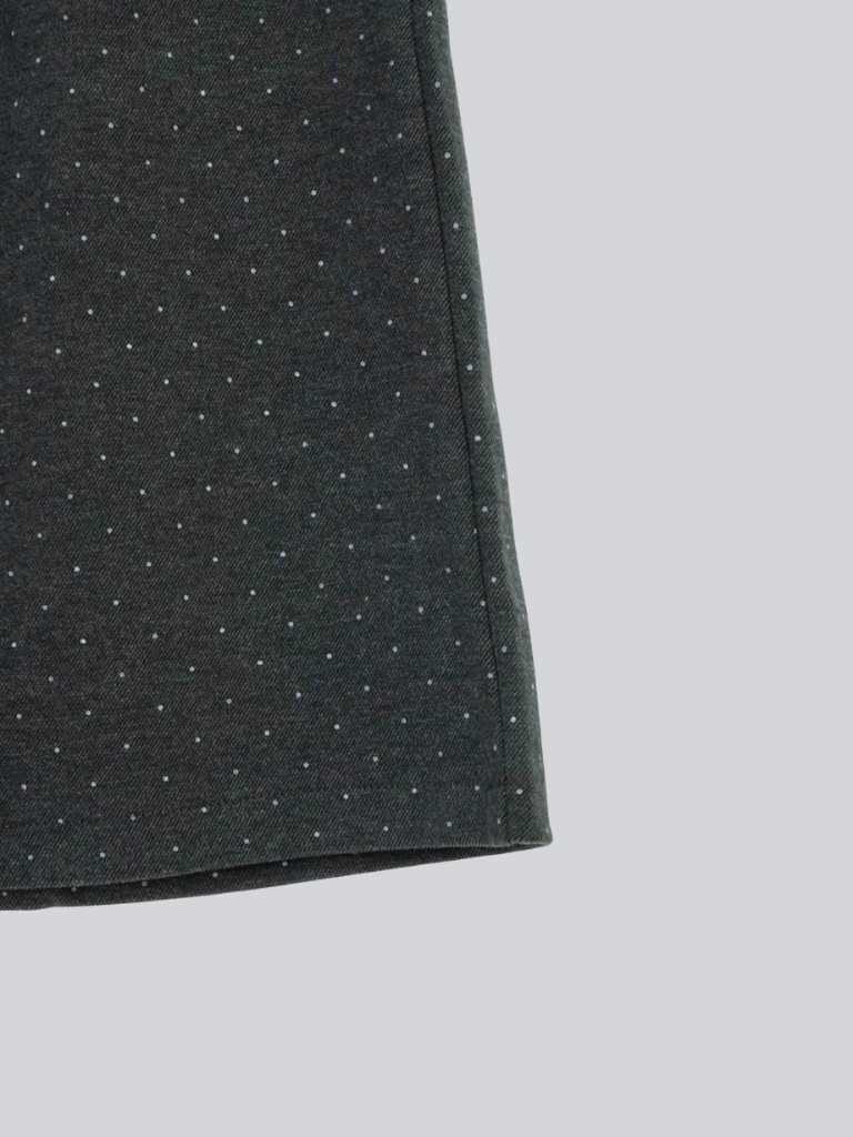 dot pattern wide slacks