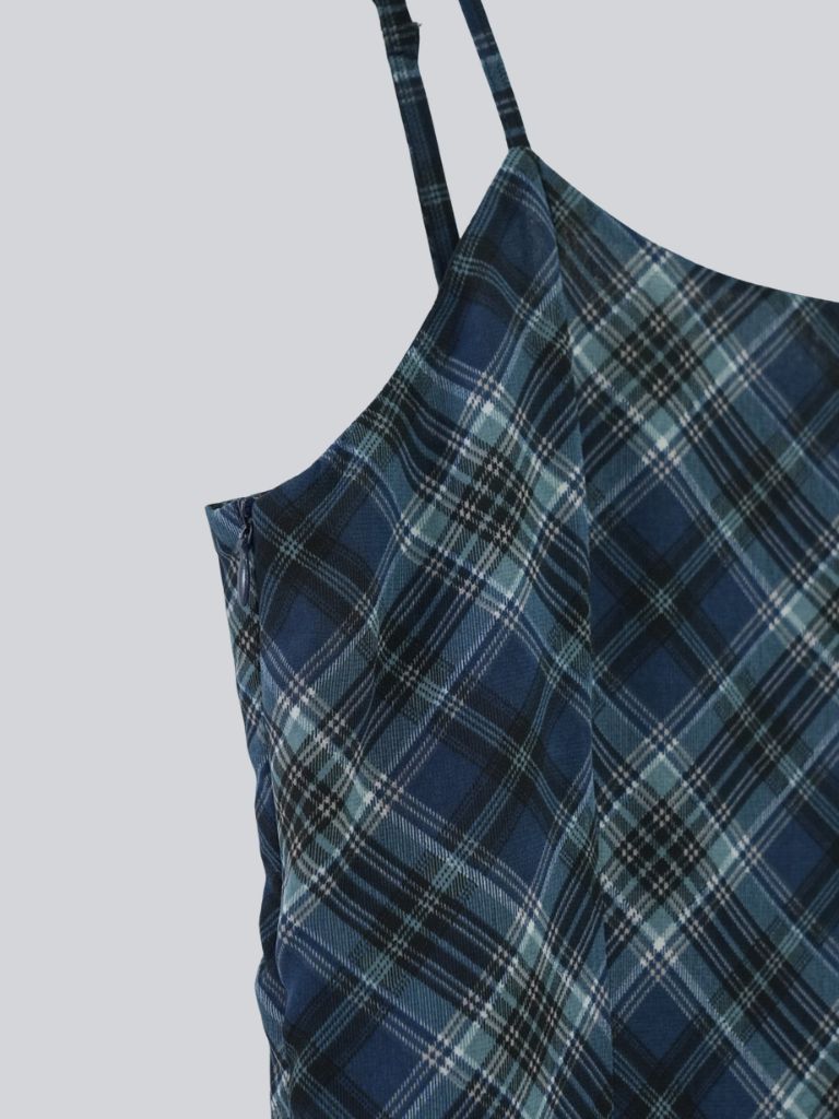 tie set check cami one piece