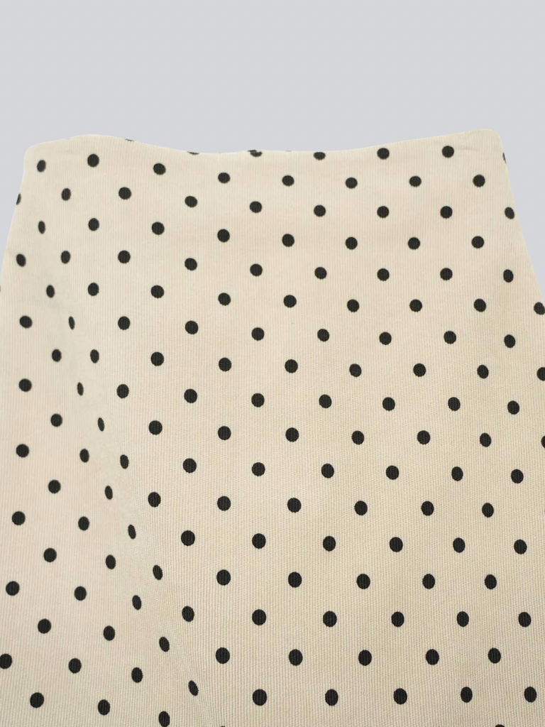 polka dot midi skirt