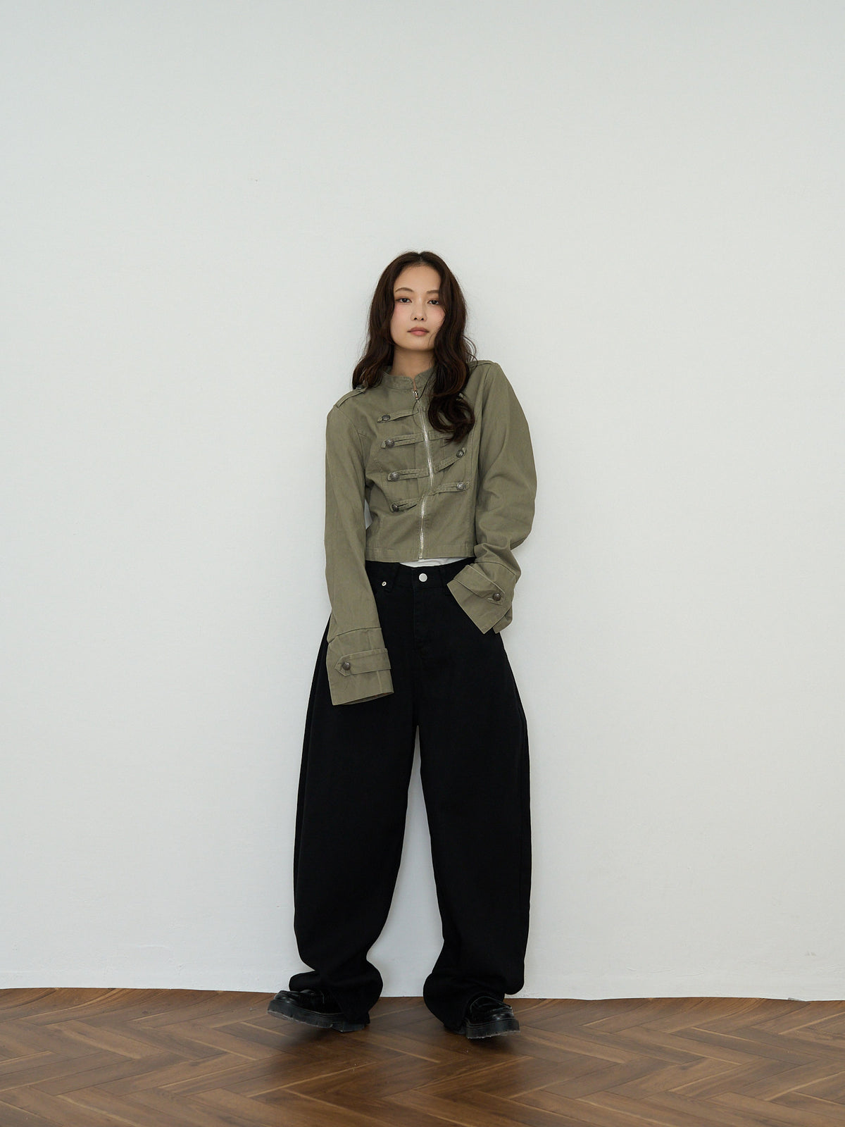 napoleon button short jacket