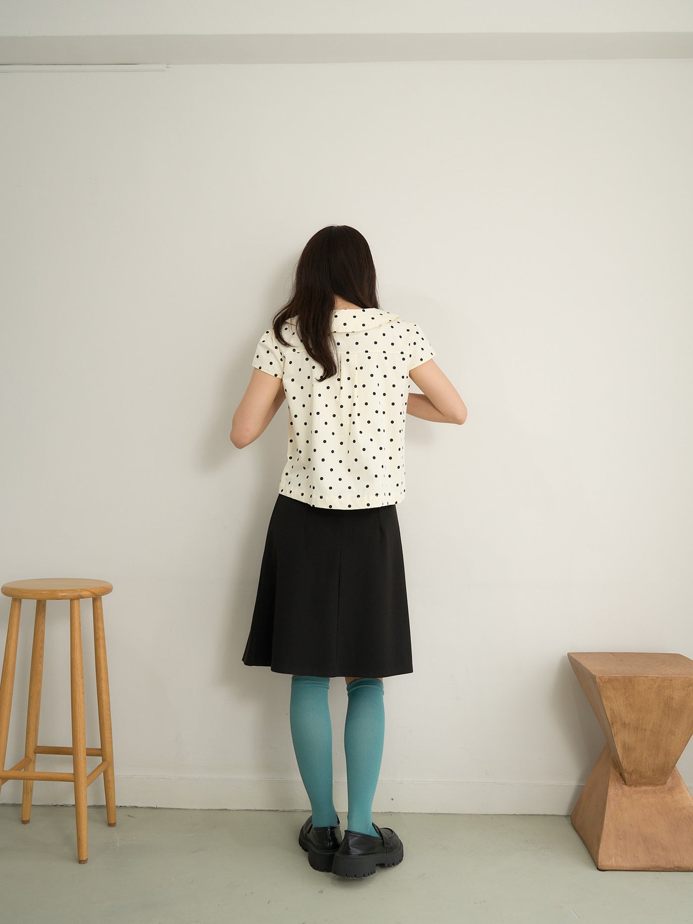 dot button blouse