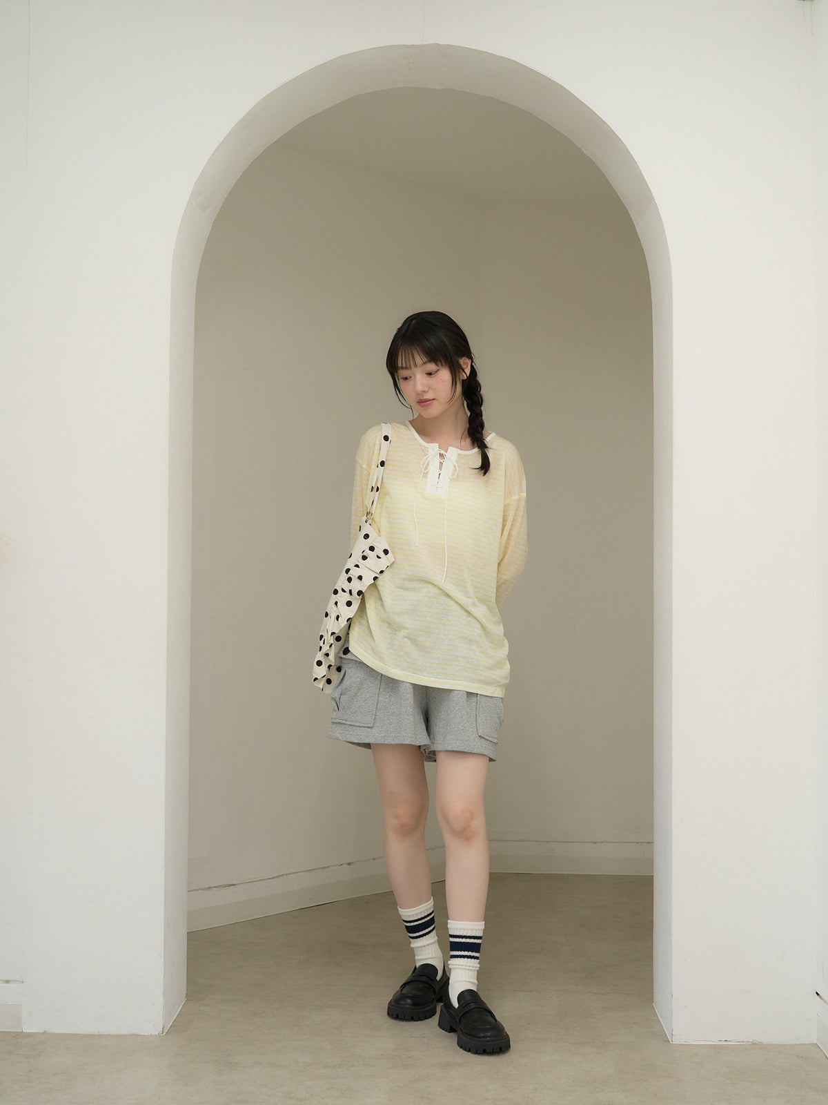 french border long sleeve knit