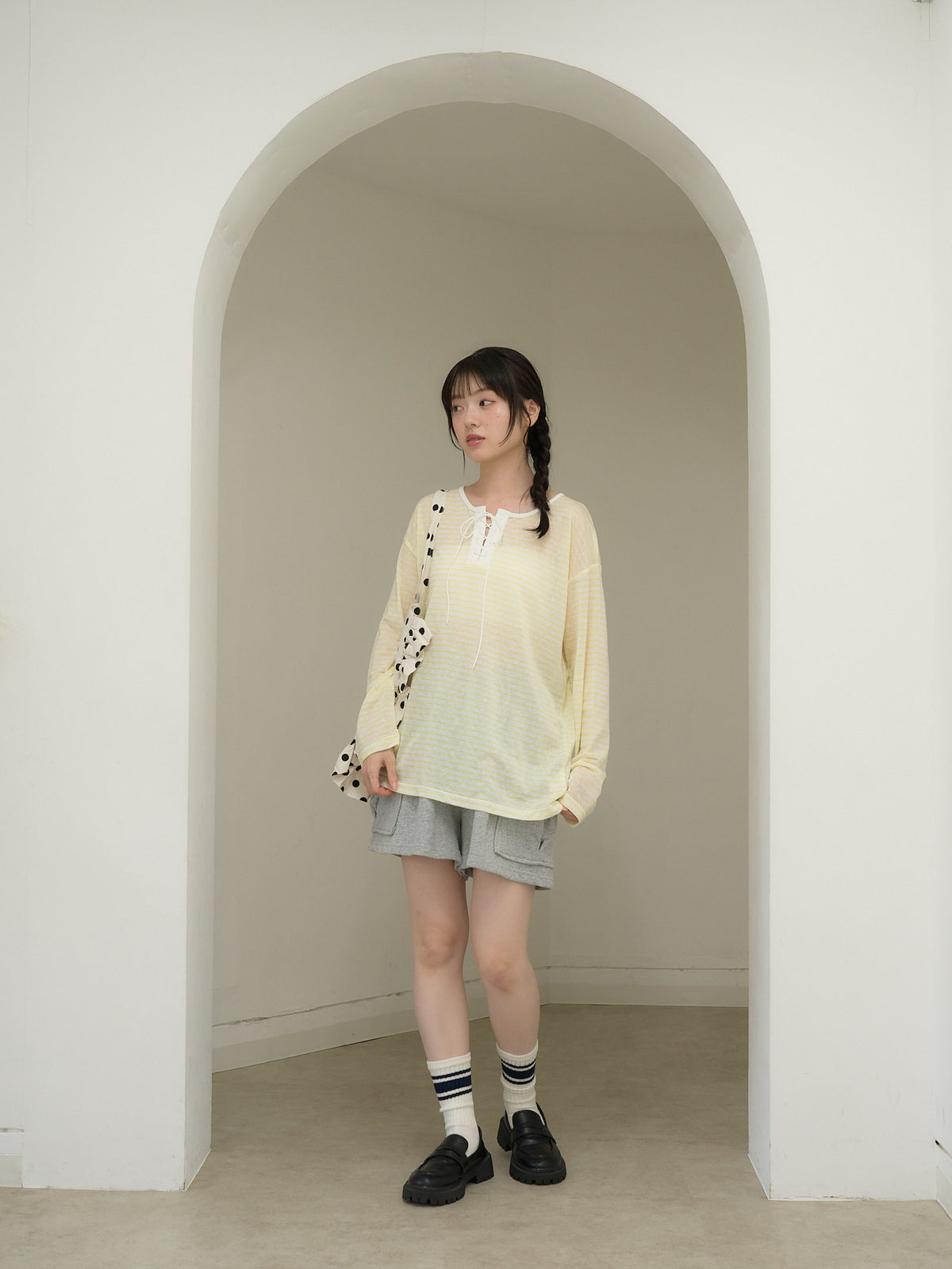 french border long sleeve knit