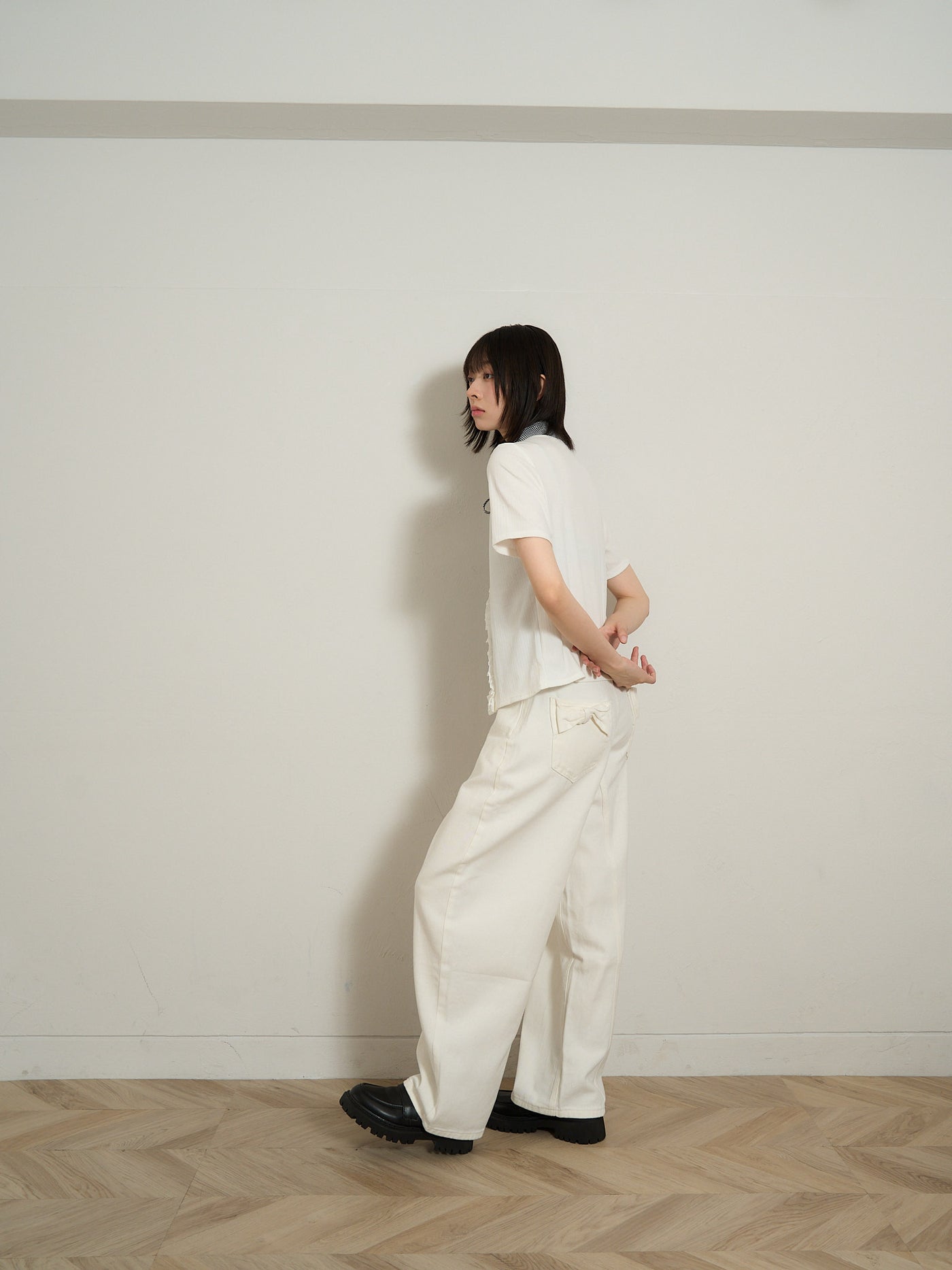 ribbon pocket pants