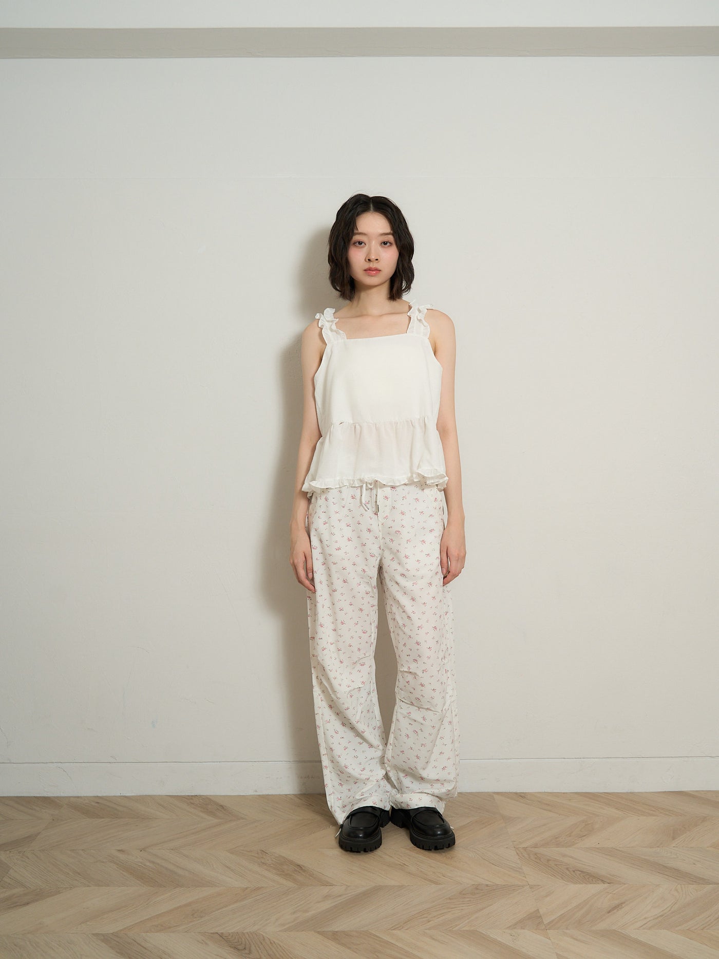 floral wide pants