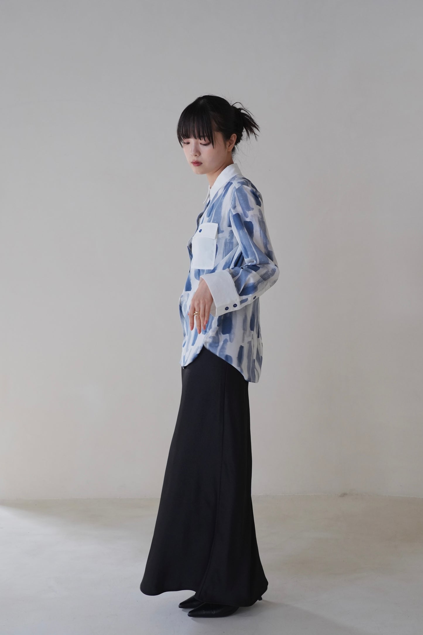 pattern pocket shirt