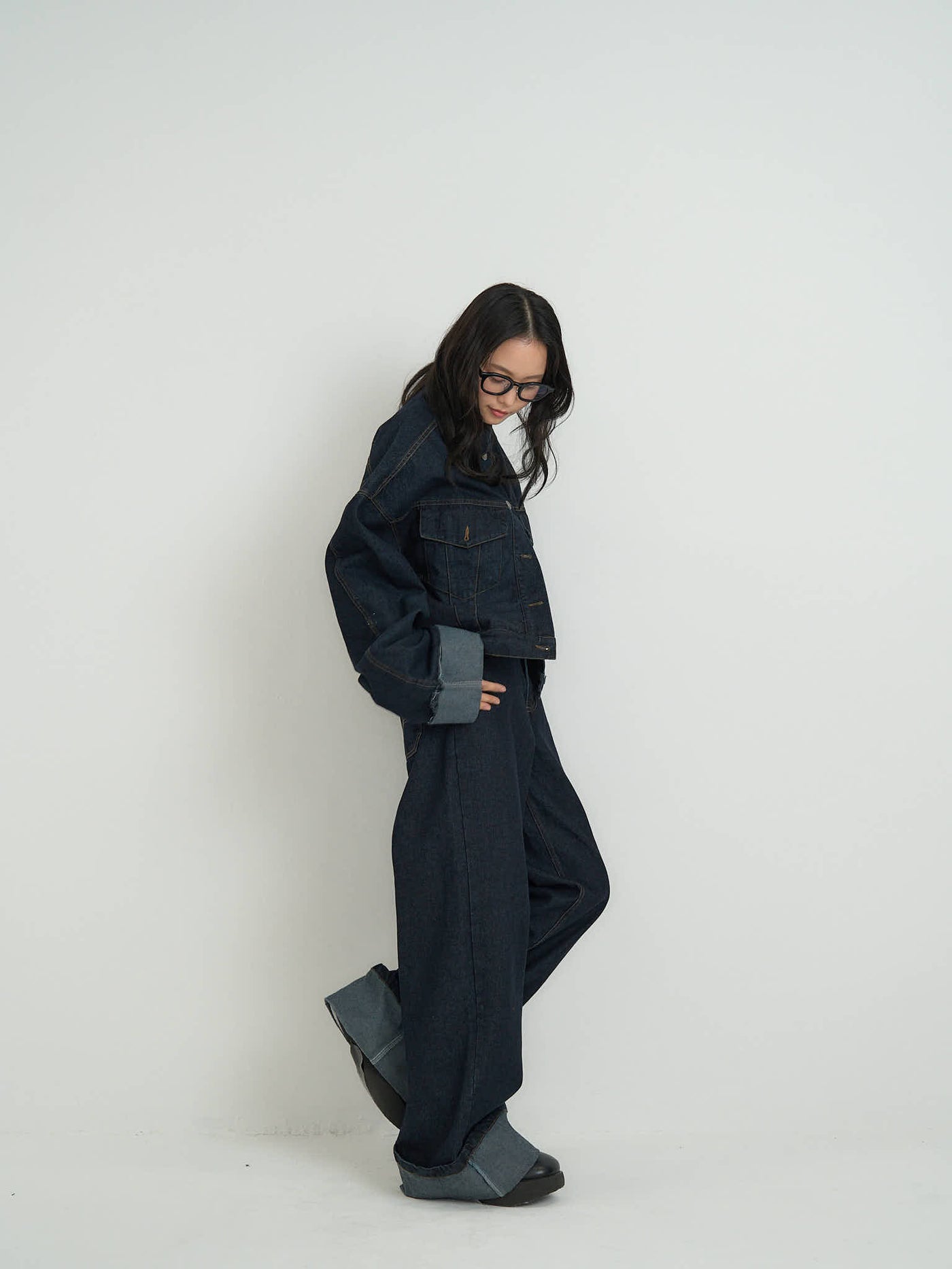 バギー ワイドデニムパンツ 大人カジュアル レディース Uenui