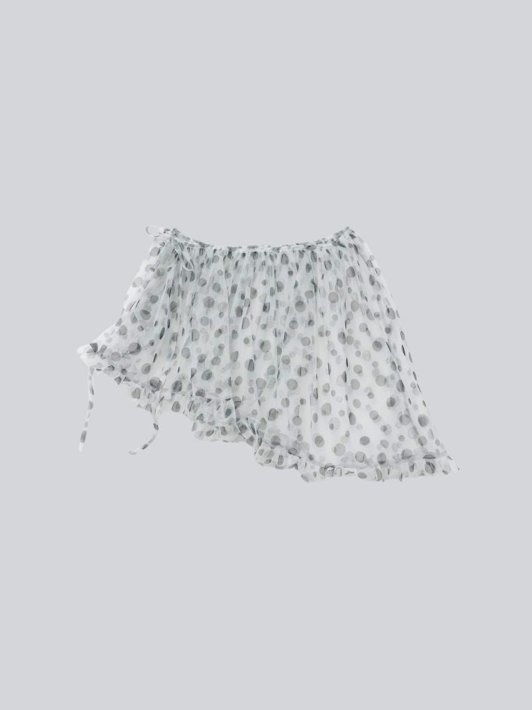 layered sheer dot skirt