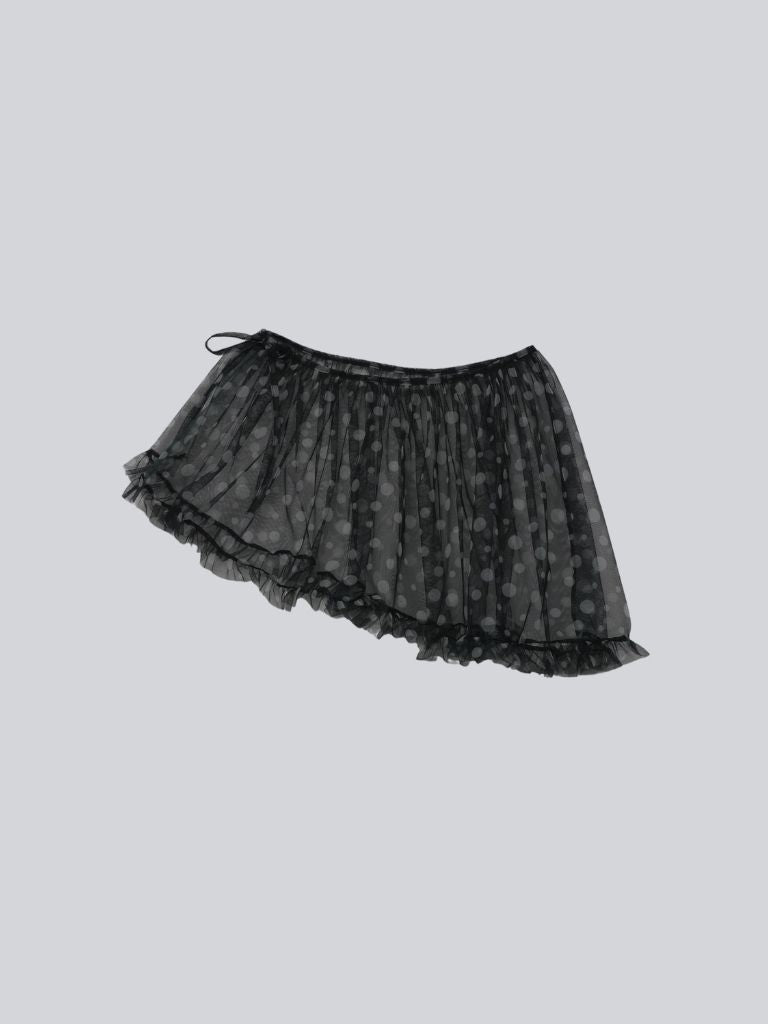layered sheer dot skirt