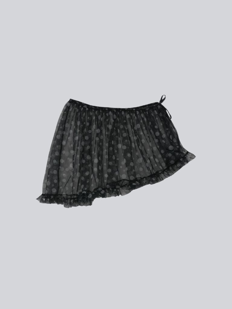 layered sheer dot skirt