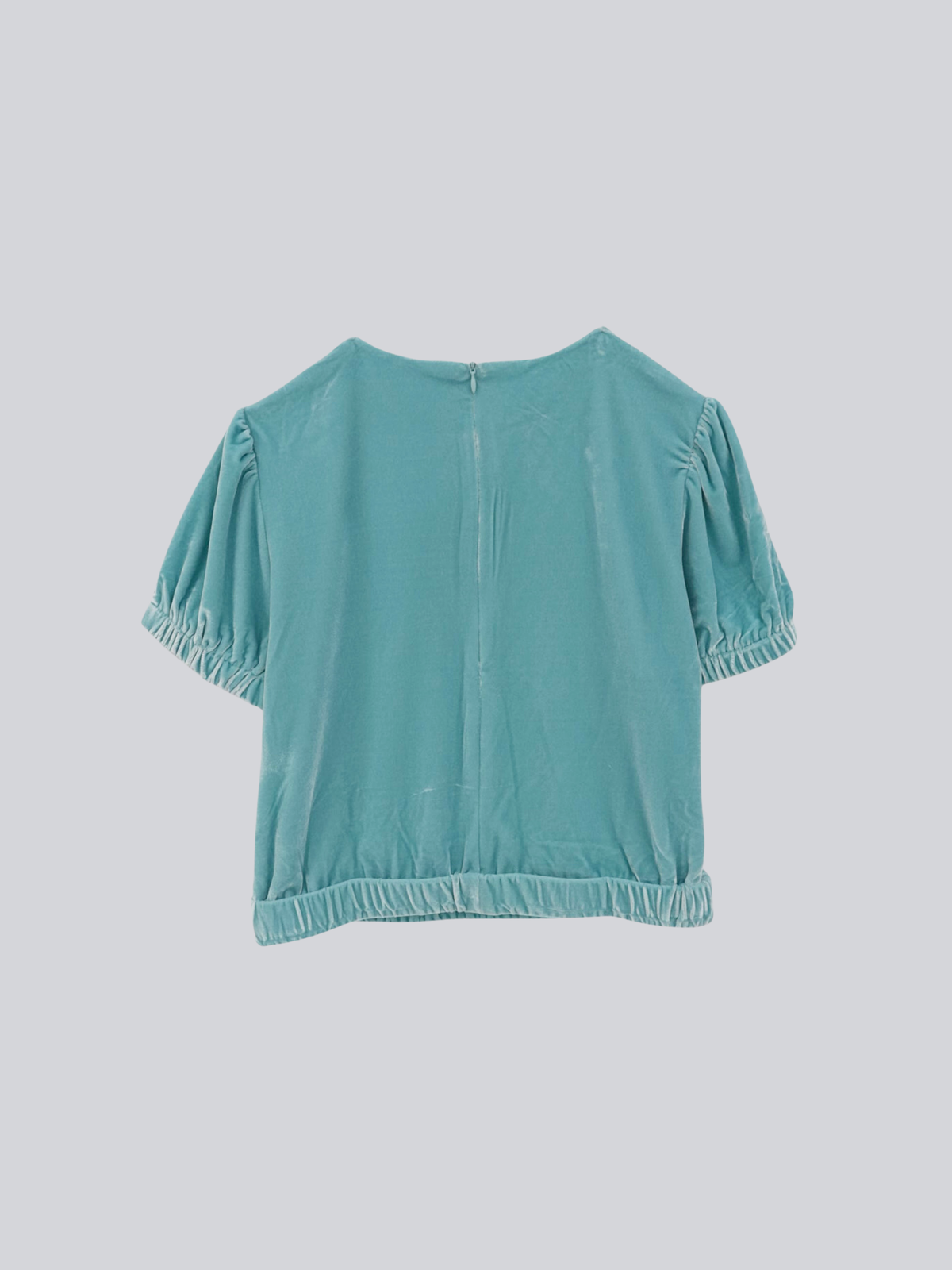 velour puff sleeve top