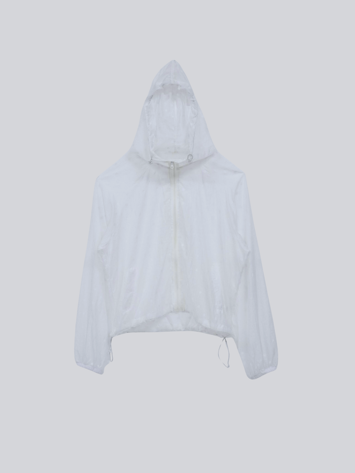 dot sheer hoodie