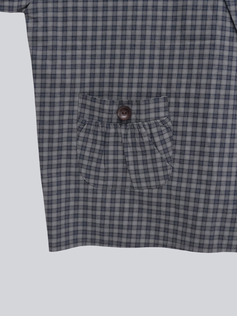 asymmetry check blouse