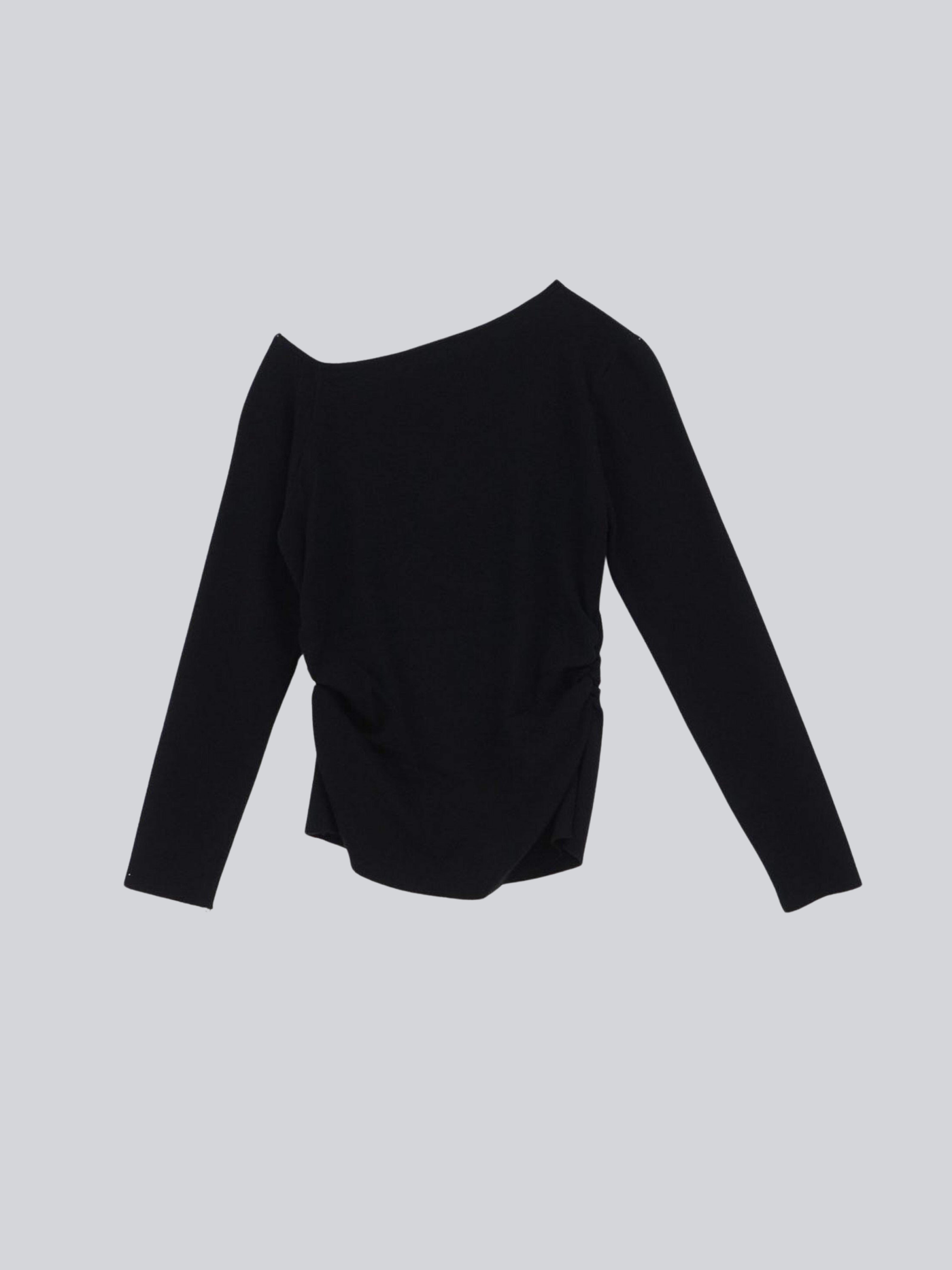 colorblock asymmetry shoulder knit