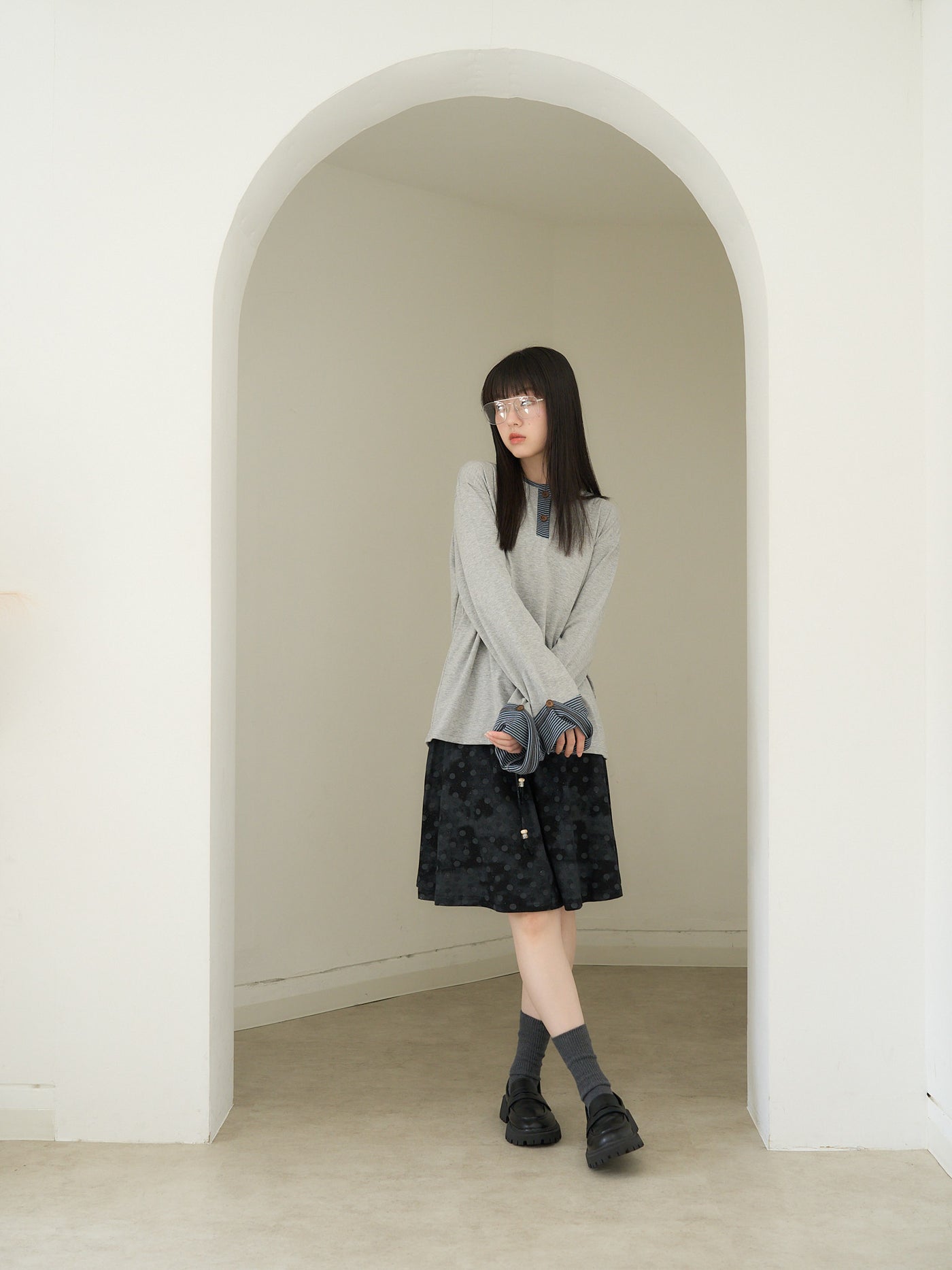 dot line skirt
