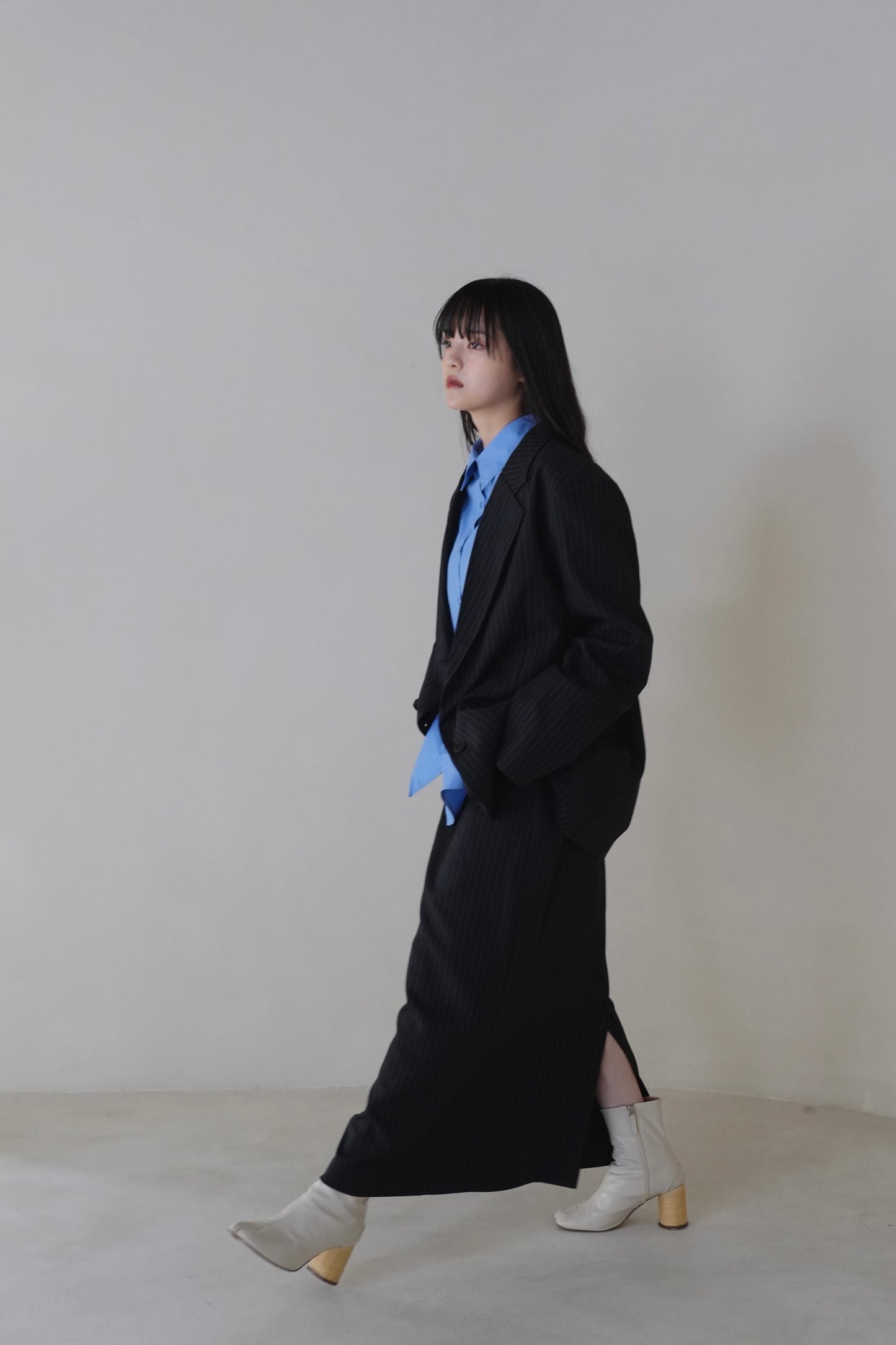 stripe suit skirt