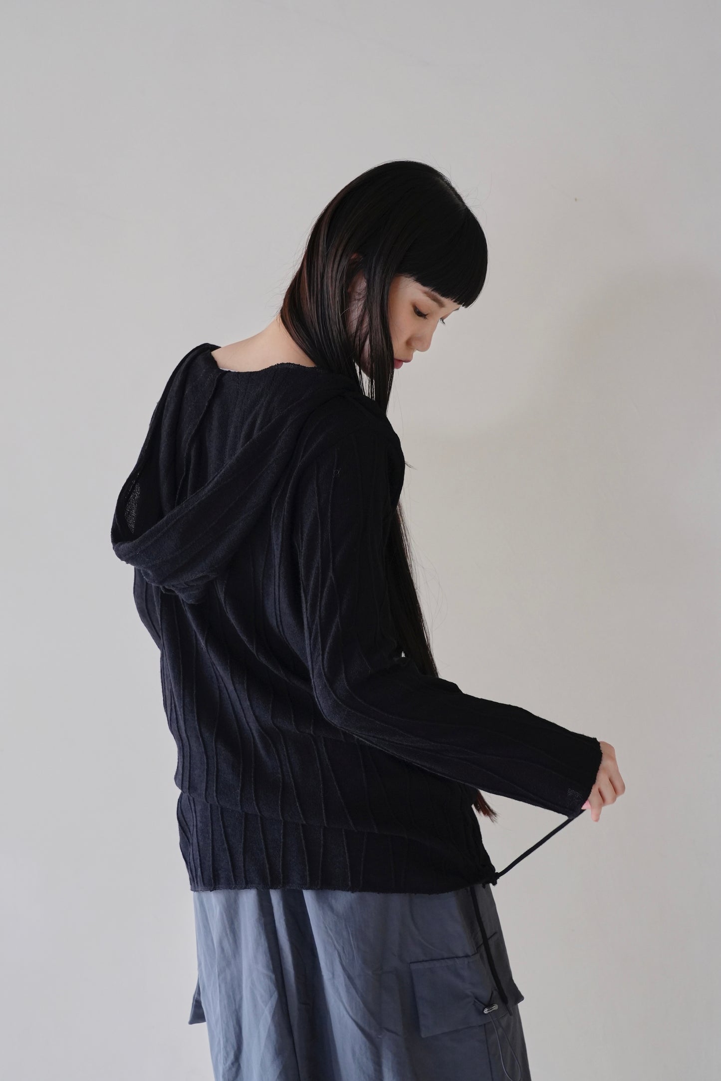 cachecoeur hood knit