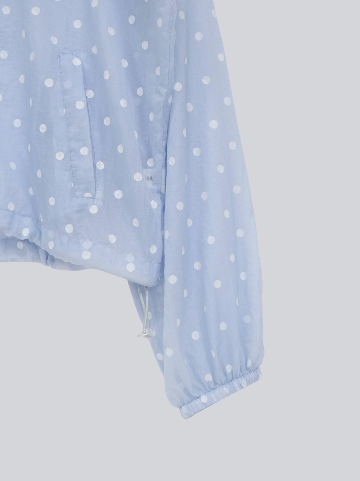 dot sheer hoodie