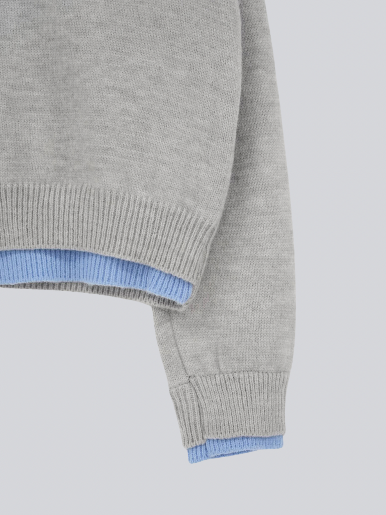 layered knit cardigan