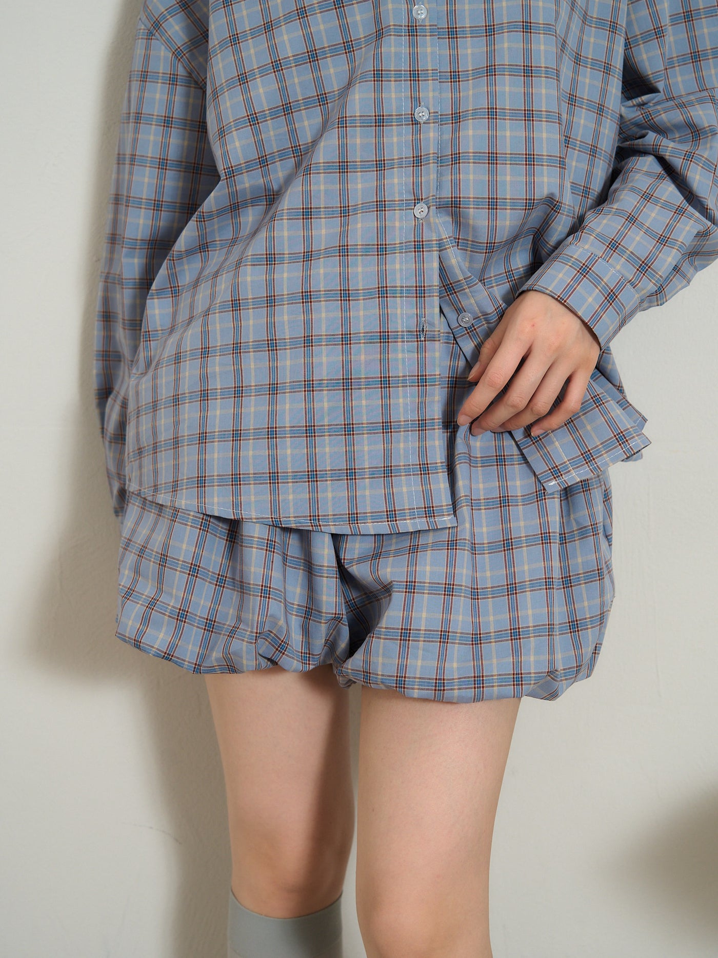 check shirt set
