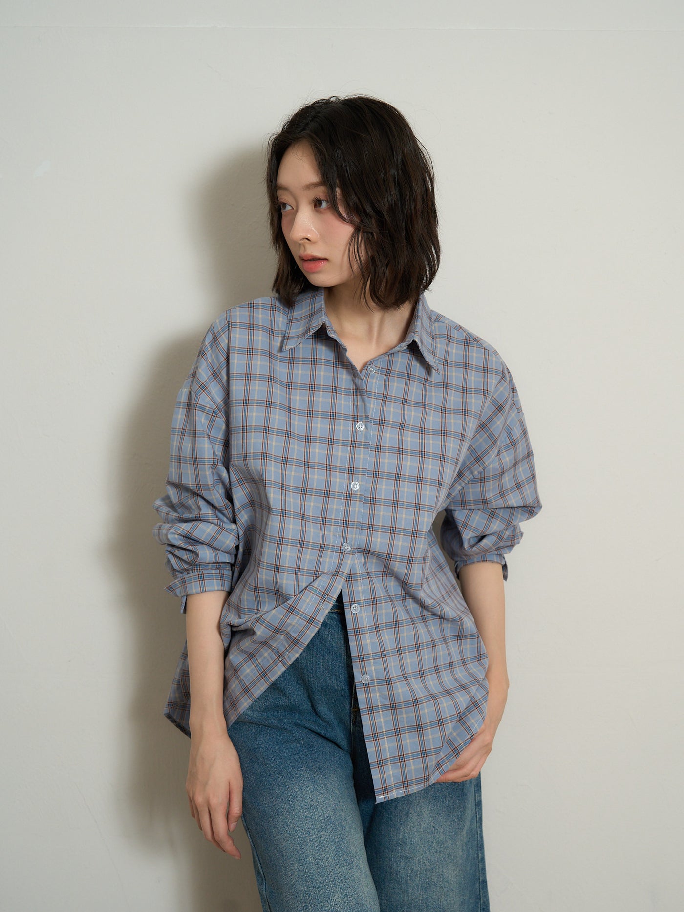 check shirt set
