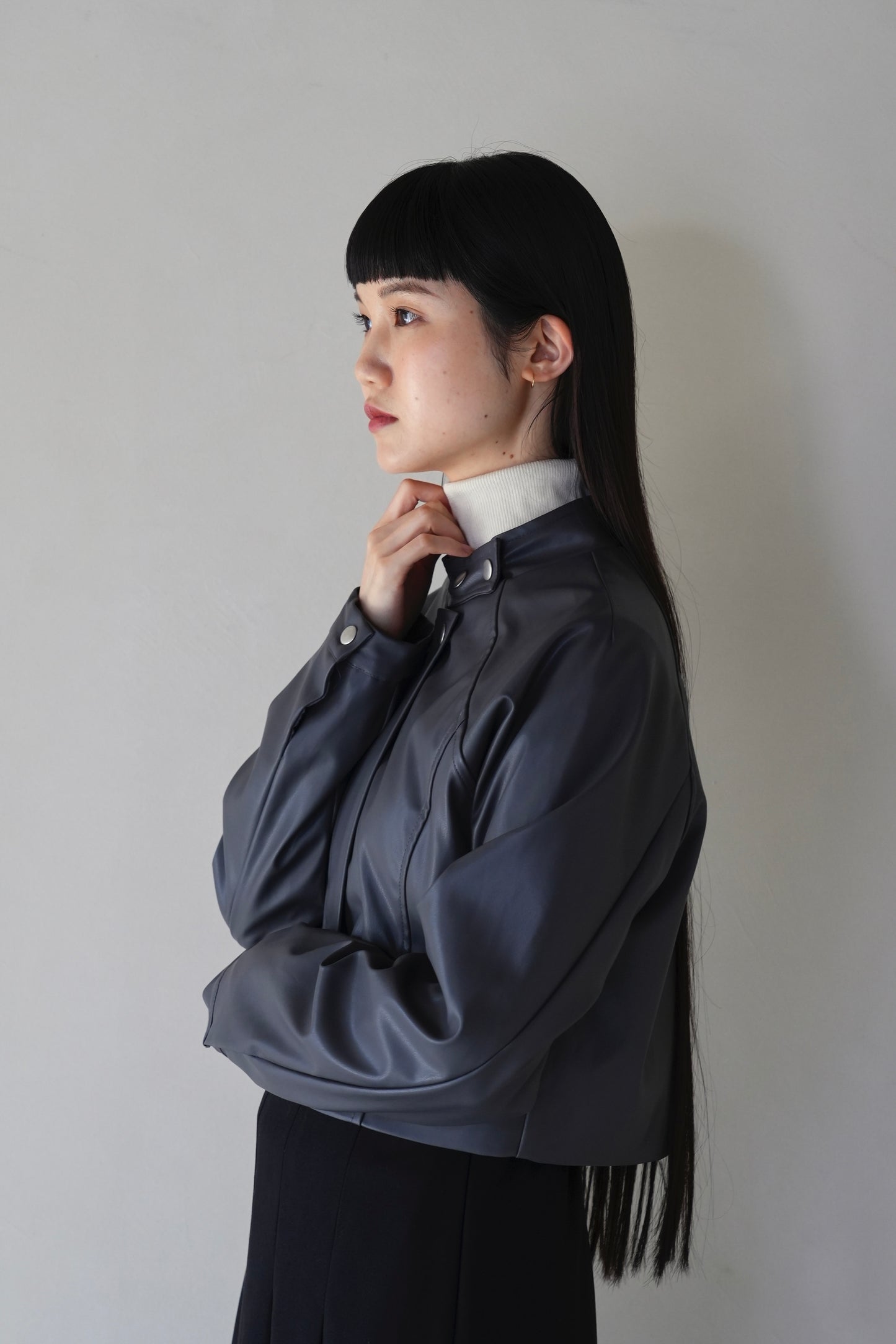fake leather riders jacket