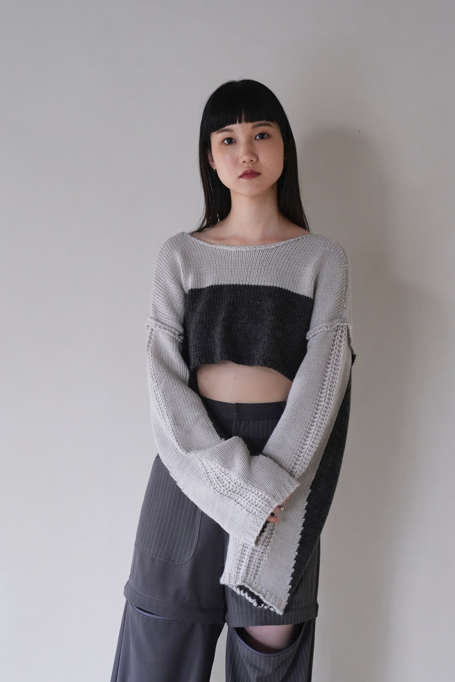 bicolor cropped kint
