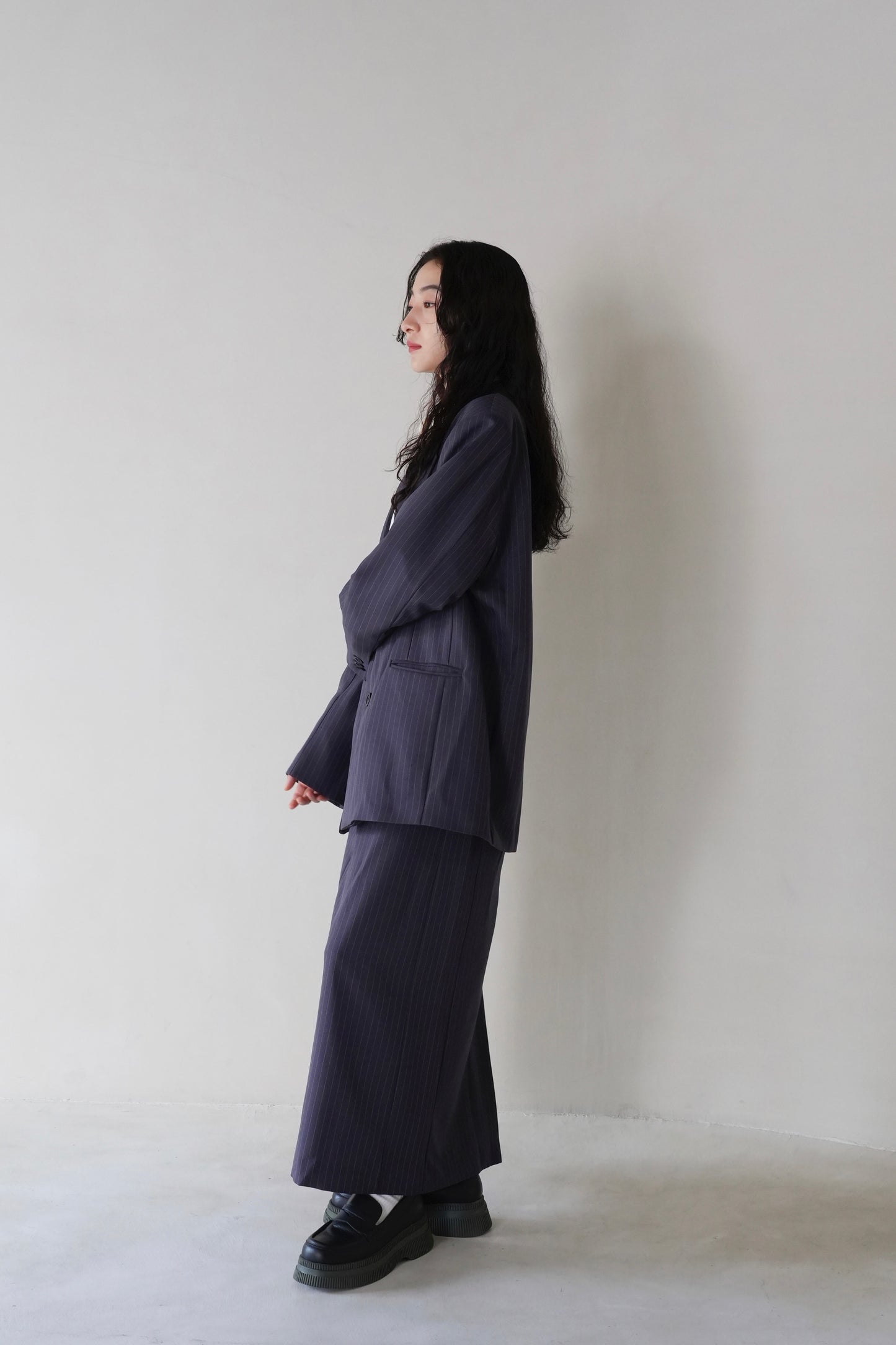 over size stripe jacket