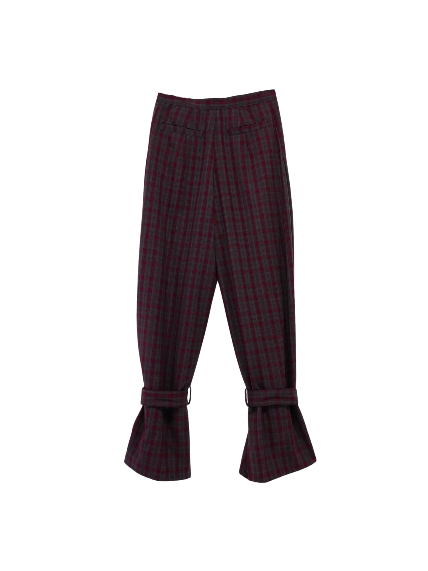 2way check wide pants