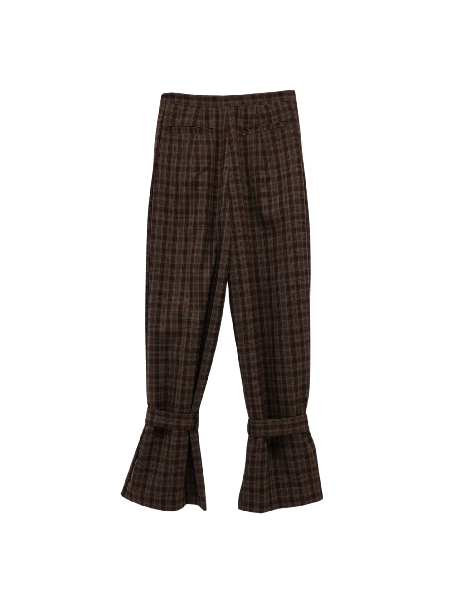 2way check wide pants