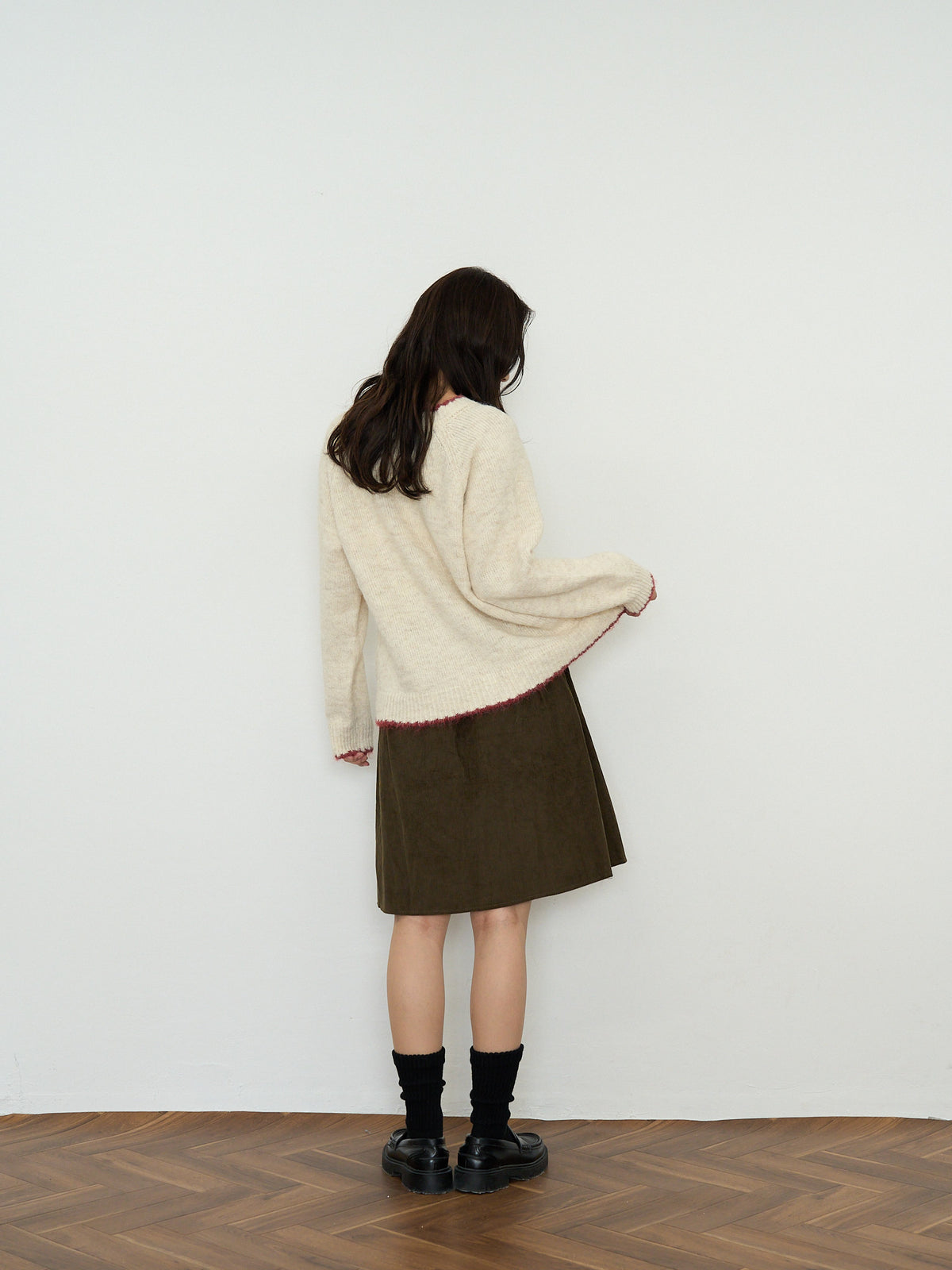 color button knit cardigan