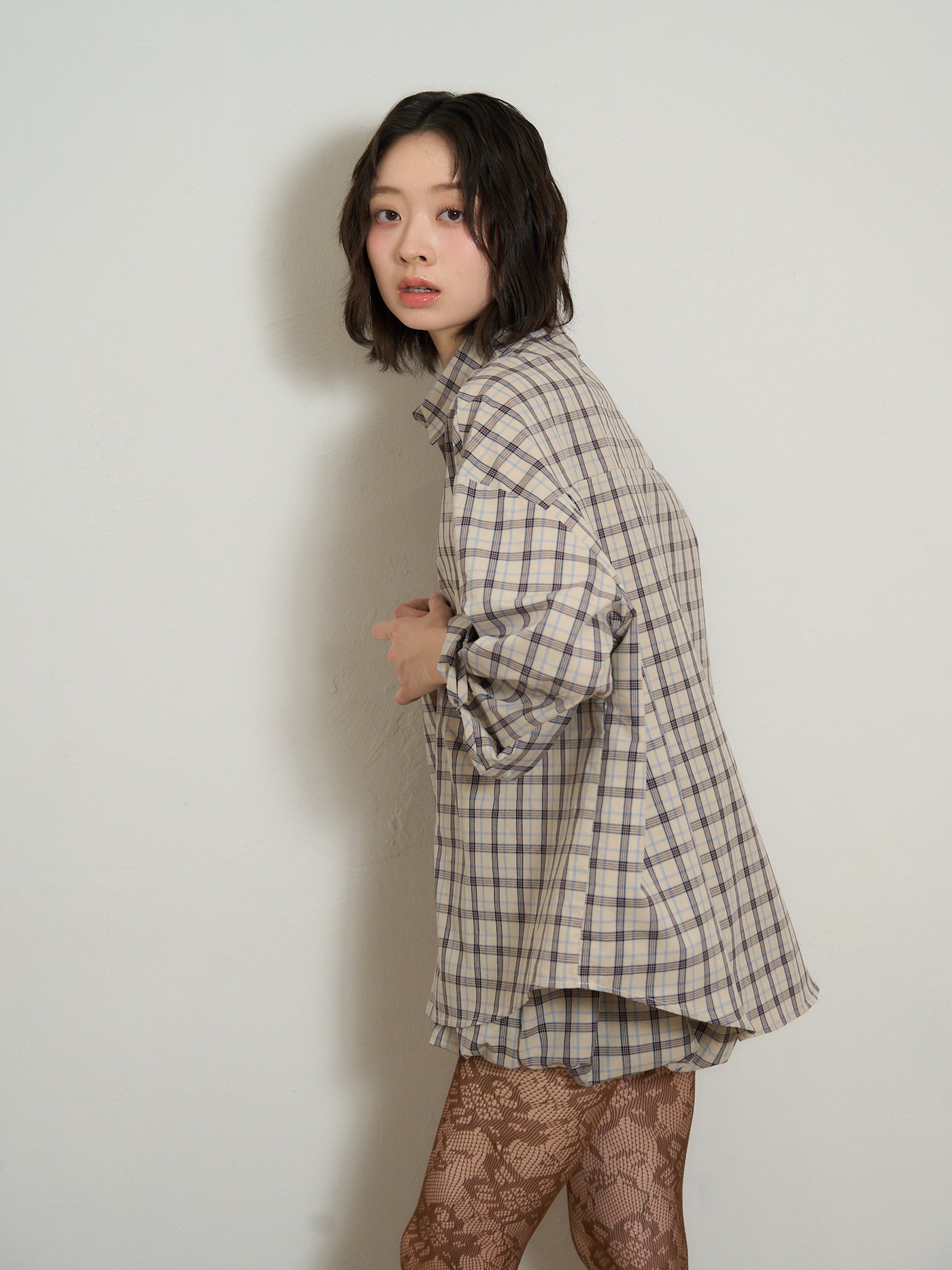 check shirt set
