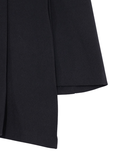 wide pleats mini skirt