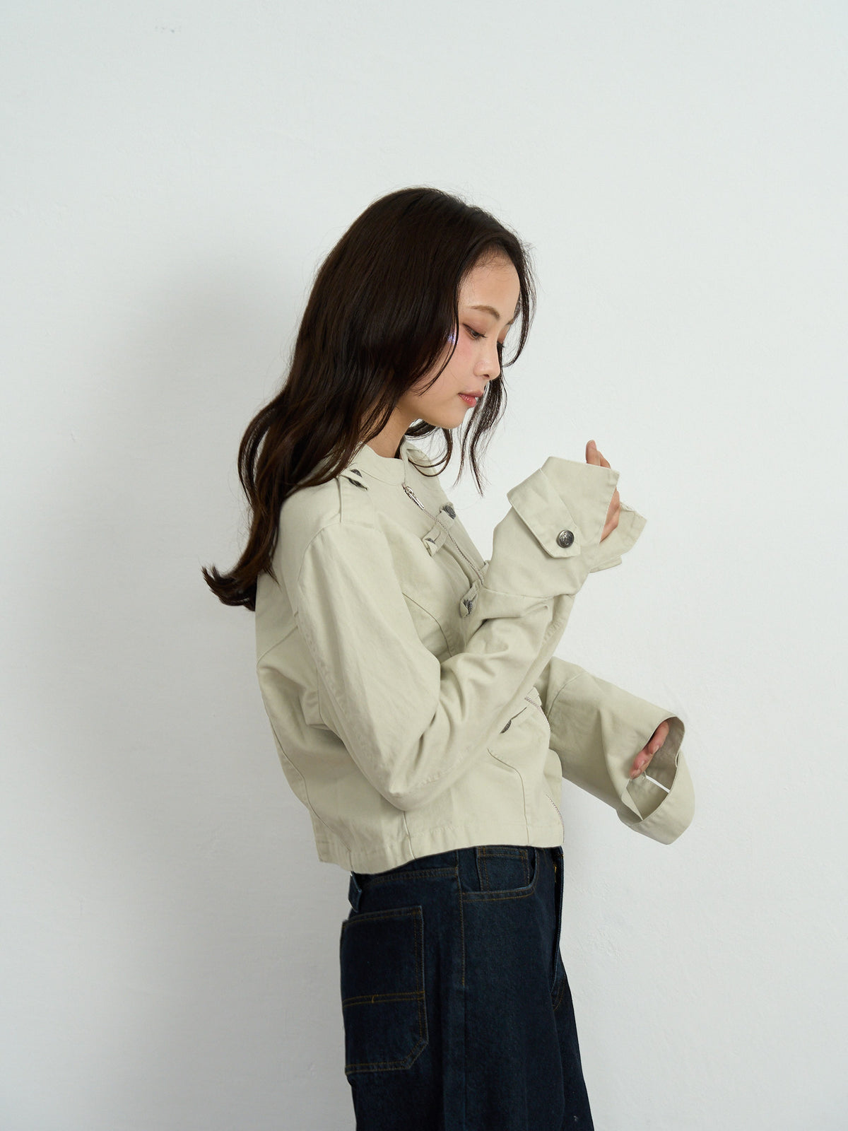 napoleon button short jacket