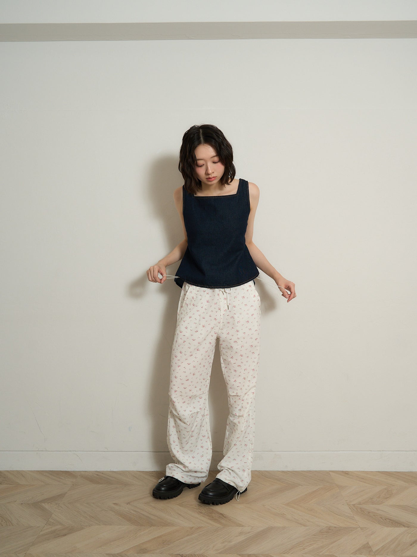 floral wide pants