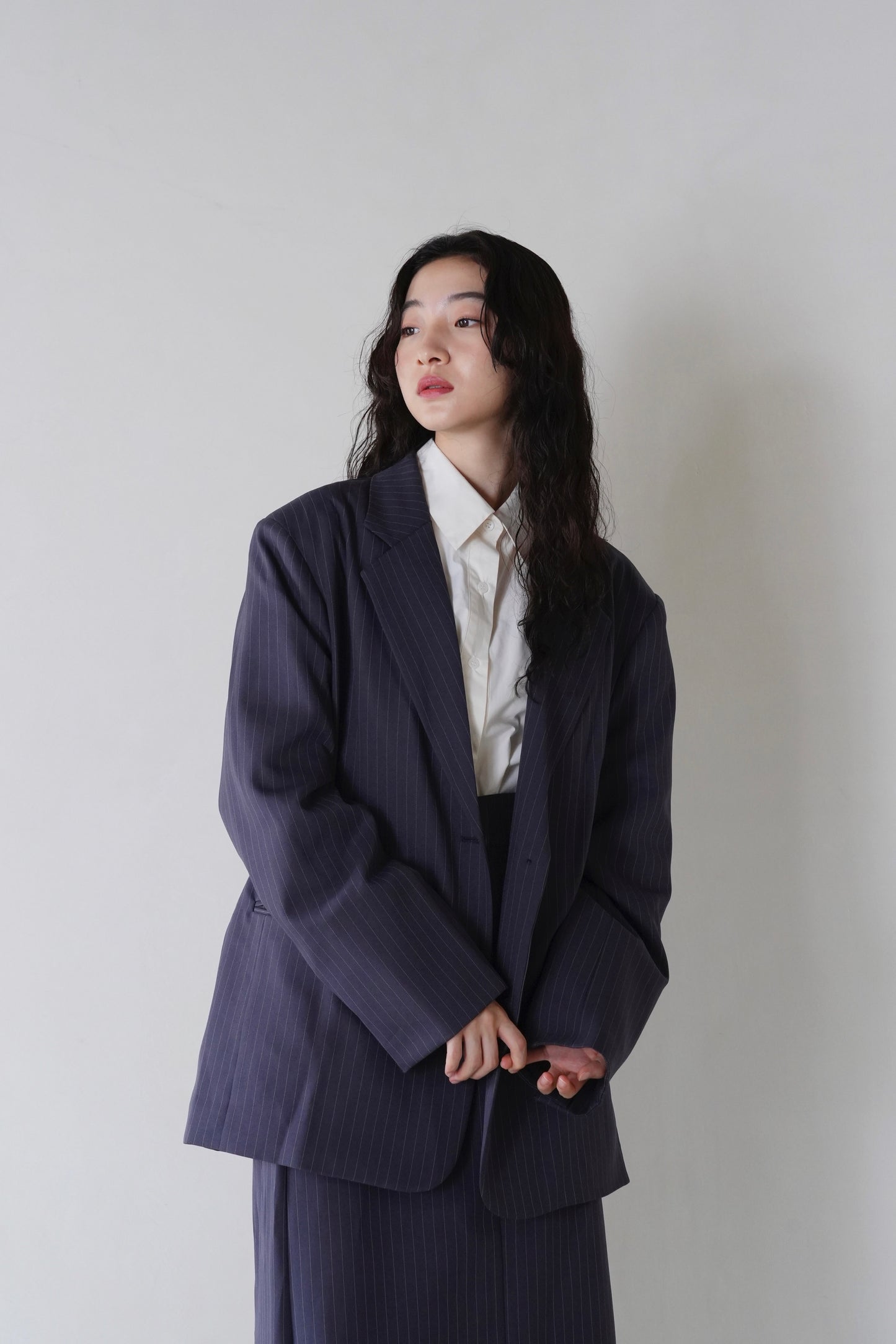 over size stripe jacket