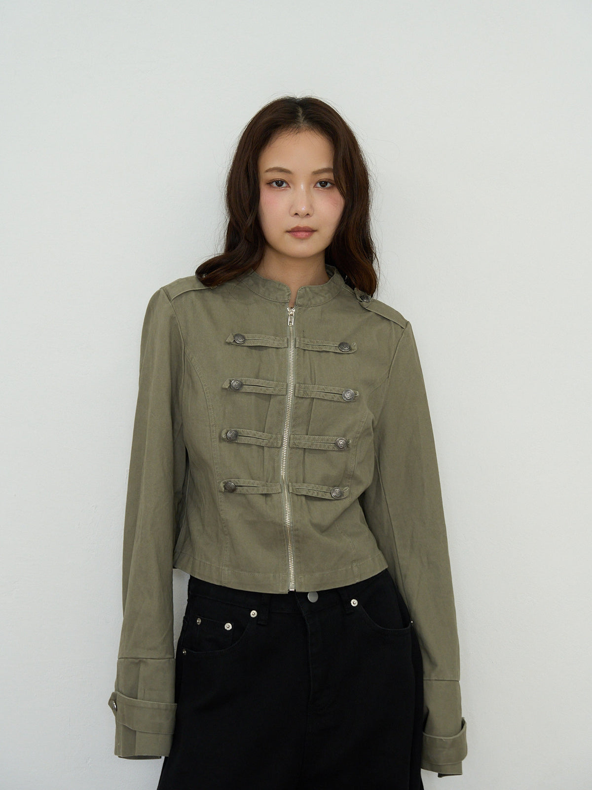 napoleon button short jacket