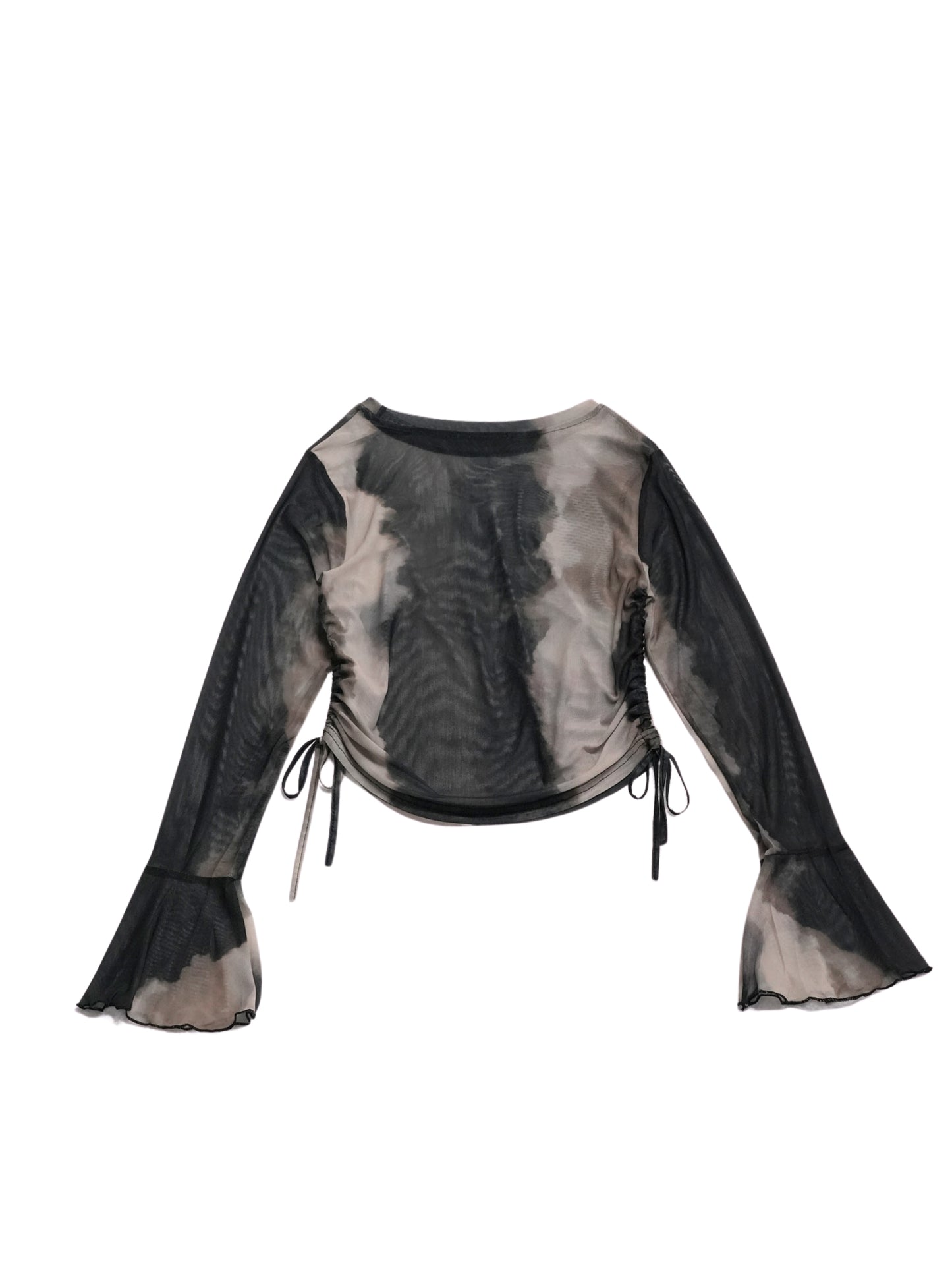 string gather sheer tops