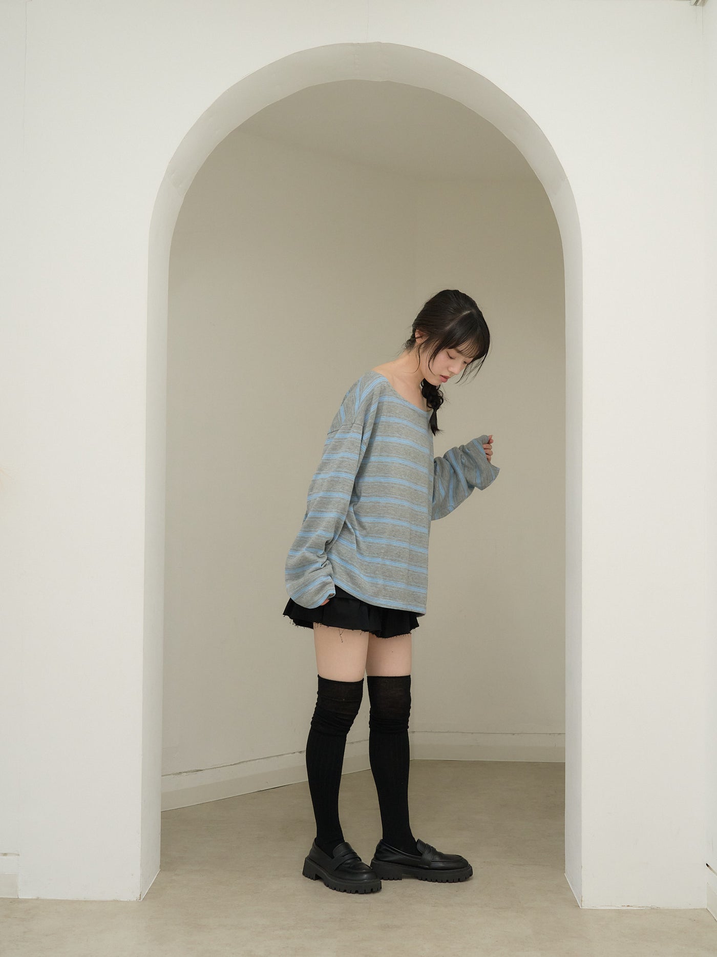 long sleeve border tee