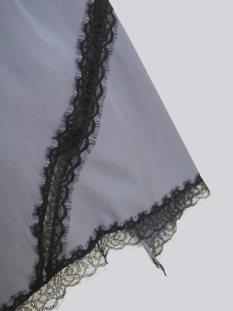 lace satin slip dress